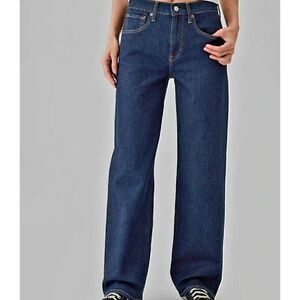 GAP Jeans Women's 30 Blue 90s Loose Mid Rise Dark Rinse Baggy